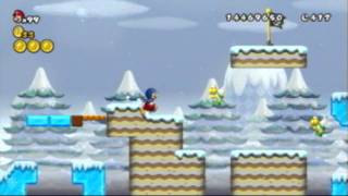 New Super Mario Bros Wii:  World 3-1 (Holiday Winter Levels Part 2/3)