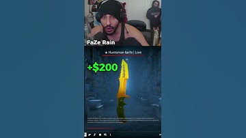 FaZe Rain UNBOXES A HUNTSMAN KNIFE LORE🔥 #cs2 #fazerain #shorts #cs2caseopeninng
