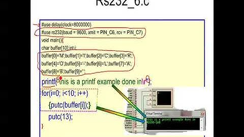 sec 4.4 : how to connect RS232 devices to the PIC16F877A part 2
