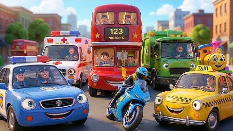 Wheels on the Vehicles 🚌 Wheels on the Bus EXTENDED 4K!  | Garbage Truck, Fire Truck & Tractor