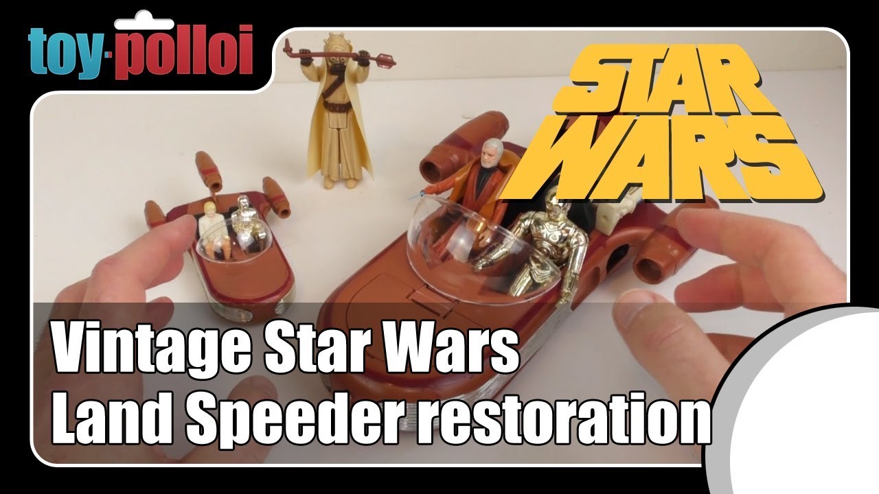 Vintage Star Wars Land speeder restoration 3 3/4 inch and Diecast