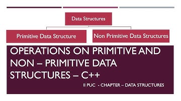 2 nd PUC  Computer -  Data Structures - Operations on Primitive and Non Primitive Data Structures