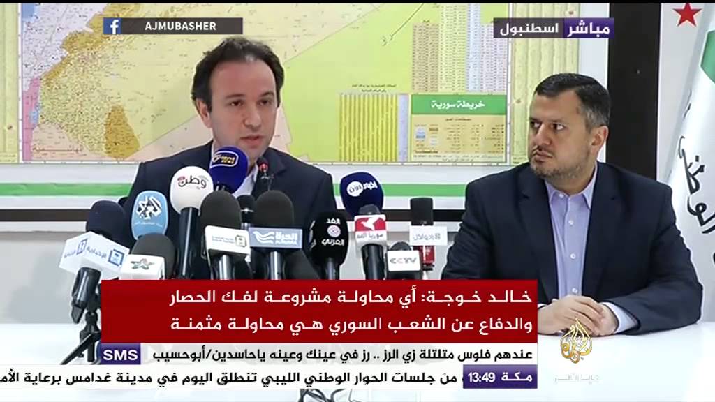 خالد خوجة: النظام السوري يدعي القبول بالحل السياسي بينما يواصل مجازره