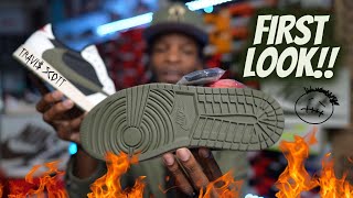 THE SNEAKER EVERYONE'S TALKING ABOUT JORDAN 1 LOW TRAVIS SCOTT OLIVE FIRST LOOK! THOUGHTS & OVERVIEW