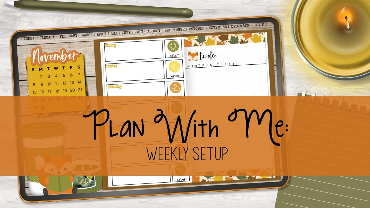 Digital Plan With Me: Weekly Setup | Xodo Digital Planning - YouTube