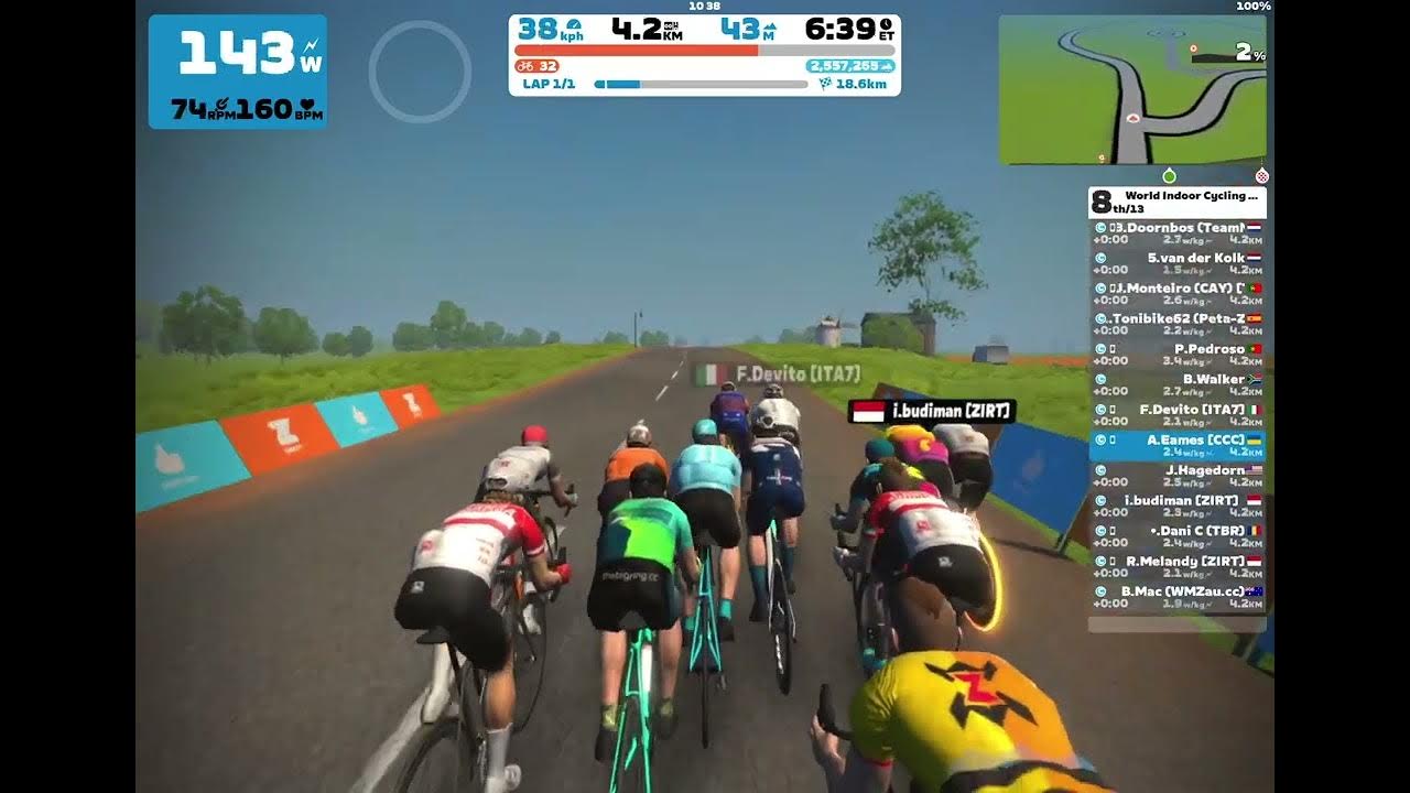 Zwift Race (5th) World Indoor Cycling Rankings Gold Event (C) on La