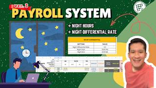 Payroll System version 3 (Adding Night Differential feature) - Google Sheets Template