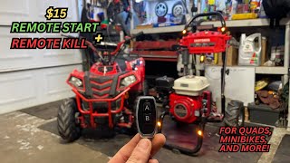 Remote Start + Remote Kill ON ANY BUILD! (ATV, MINIBIKE, AND MORE!)