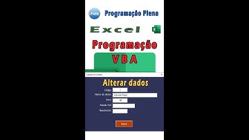 Alteração do cadastro de clientes com formulário e VBA com Excel. (#3)