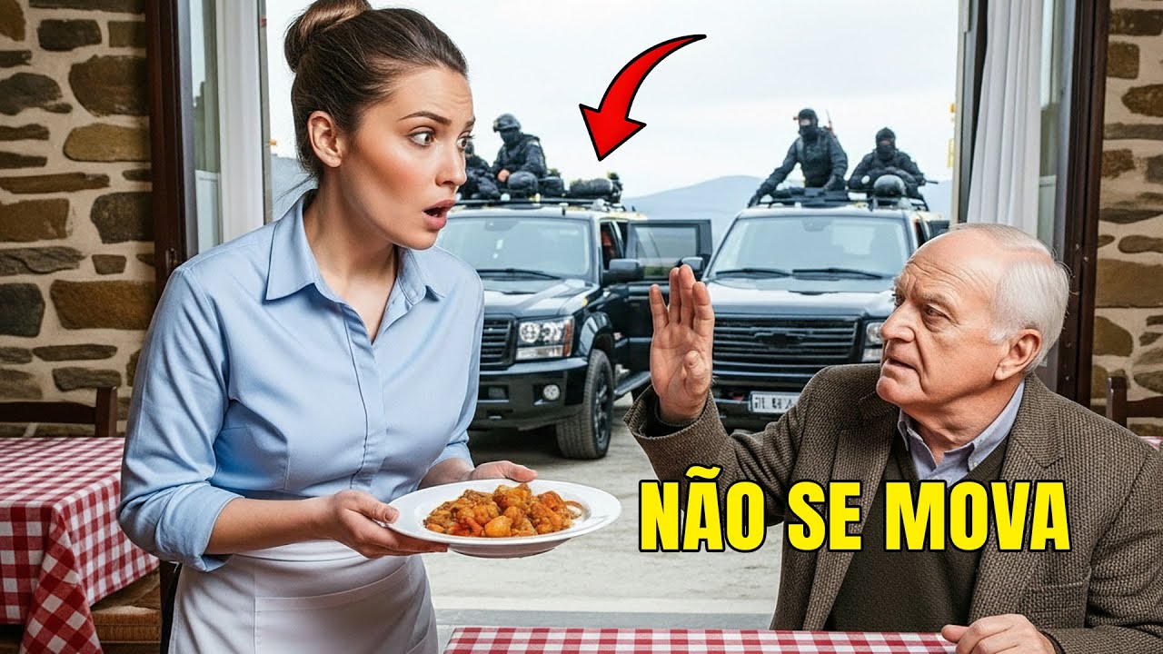 Garçonete alimentava um idoso em segredo… até que duas caminhonetes pararam na porta do restaurante