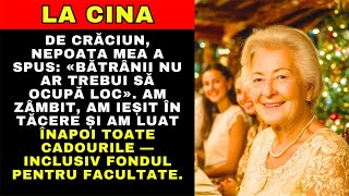 Download Lagu LA CINA DE CRĂCIUN, NEPOATA MEA A SPUS: «BĂTRÂNII NU AR TREBUI SĂ OCUPĂ LOC». AM ZÂMBIT, AM IEȘIT.. MP3 Download Lagu LA CINA DE CRĂCIUN, NEPOATA MEA A SPUS: «BĂTRÂNII NU AR TREBUI SĂ OCUPĂ LOC». AM ZÂMBIT, AM IEȘIT.. MP3