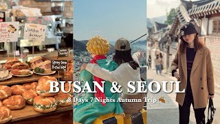 8 days Busan & Seoul autumn trip | Aesthetic cafes & must go places | Travel Vlog