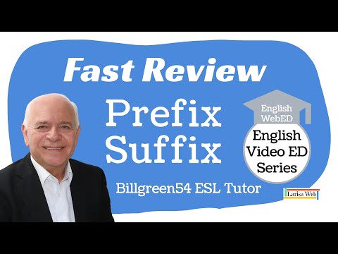 Affix Prefix Suffix! What are They? Fast Review | English Grammar Lessons