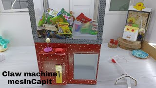 Cara Membuat Mesin Capit Kecil Dengan Kotak Kardus / How to make Claw Machine / Versi 2.0