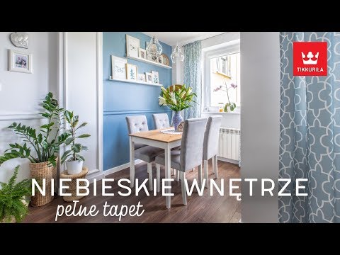 Mieszkanie pełne tapet i niebieskich odcieni | HOME TOUR