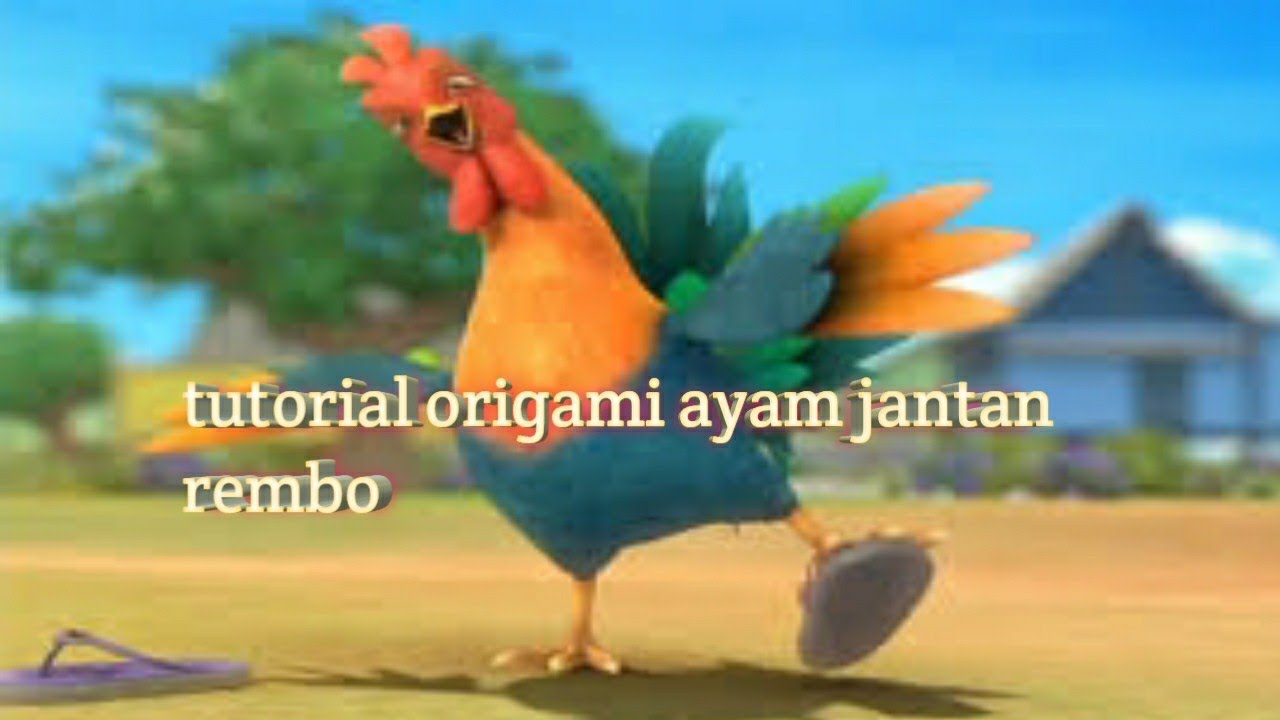 Tutorial origami ayam jantan rembo 