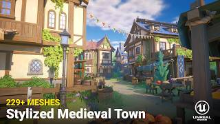 Modular Stylized Medieval Town (Game-Ready Assets) - Available on Unreal Engine