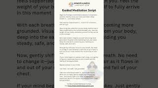 Guided Meditation Script for Coaches