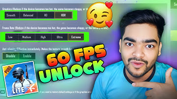 HOW TO UNLOCK 60 FPS IN PUBG LITE 😱 - PUBG LITE 60 FPS ENABLE - PUBG MOBILE LITE