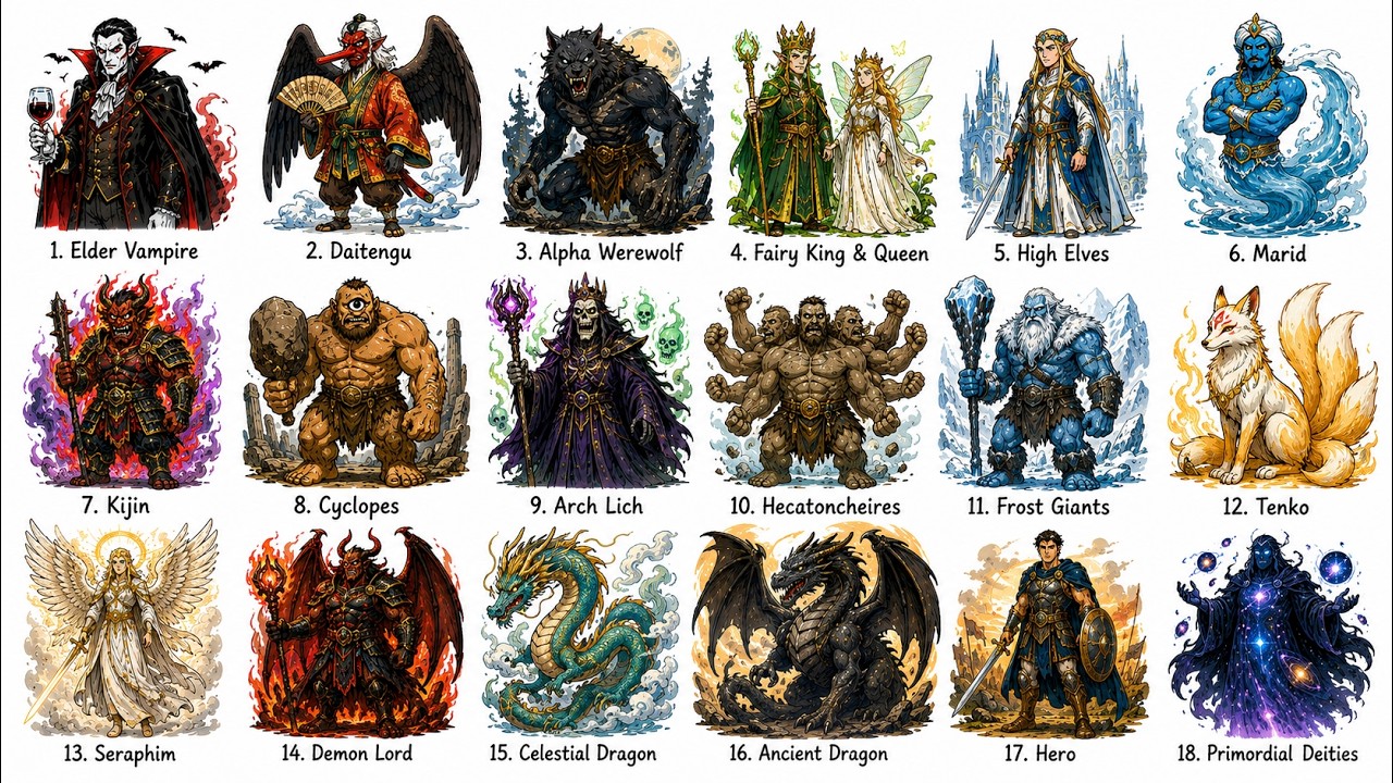 STRONGEST MYTHICAL CREATURE OF EACH RACE IN MYTHOLOGY - YouTube