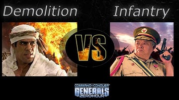 Demo vs Infantry - AI-scripting Tournament - First look [C&C Generals Zero Hour]