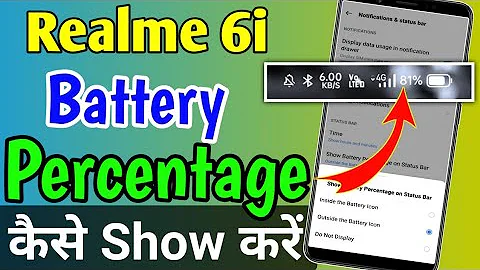 Realme 6i show battery percentage||battery percentage enable kaise kare