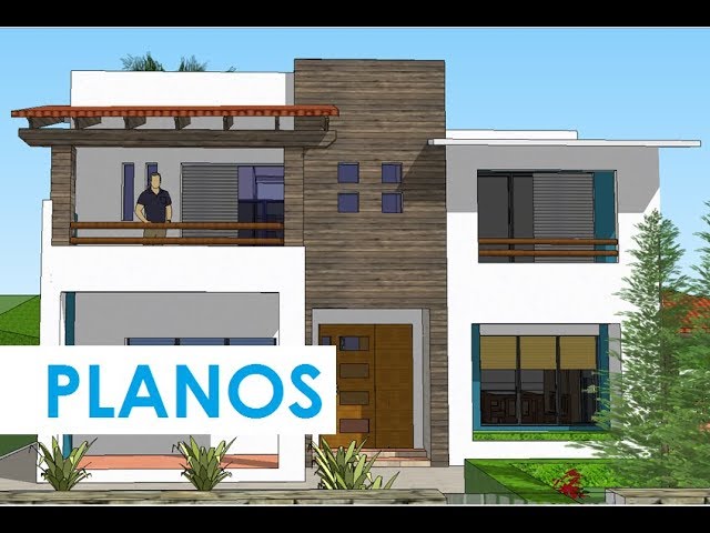 ?Diseño de Casa de DOS PISOS - Planos ConsTRuctivos - YouTube