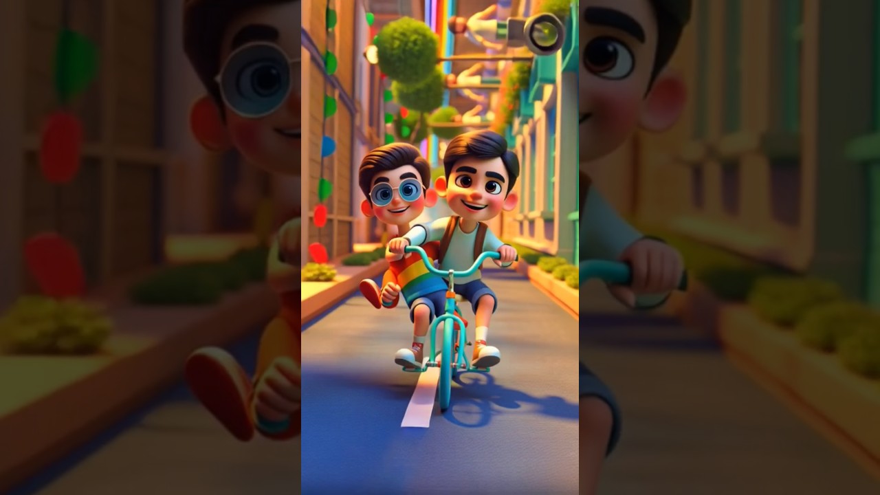 🌈 “Love Ride – Gay Couple on a Bike | 3D Cartoon Animation”3DAnimation 