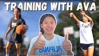 D1 vs ASPIRING D1 BALLER: Basketball Athlete Training Sisters Edition! | Ella Fajardo