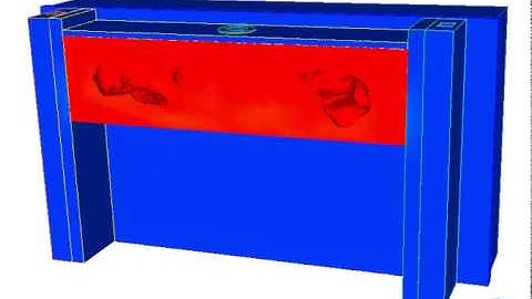 Continuous Casting simulation of initial mold Filling