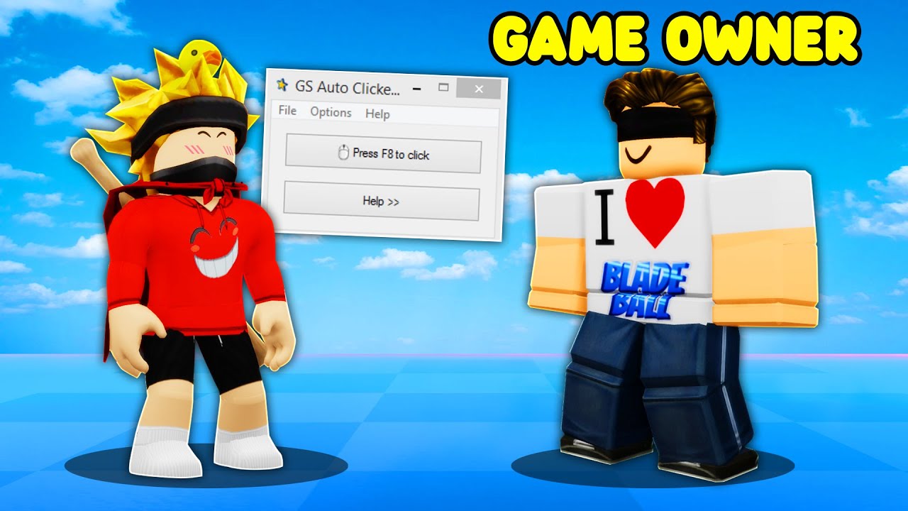 AUTOCLICKER vs GAME OWNER in Blade Ball!! 
