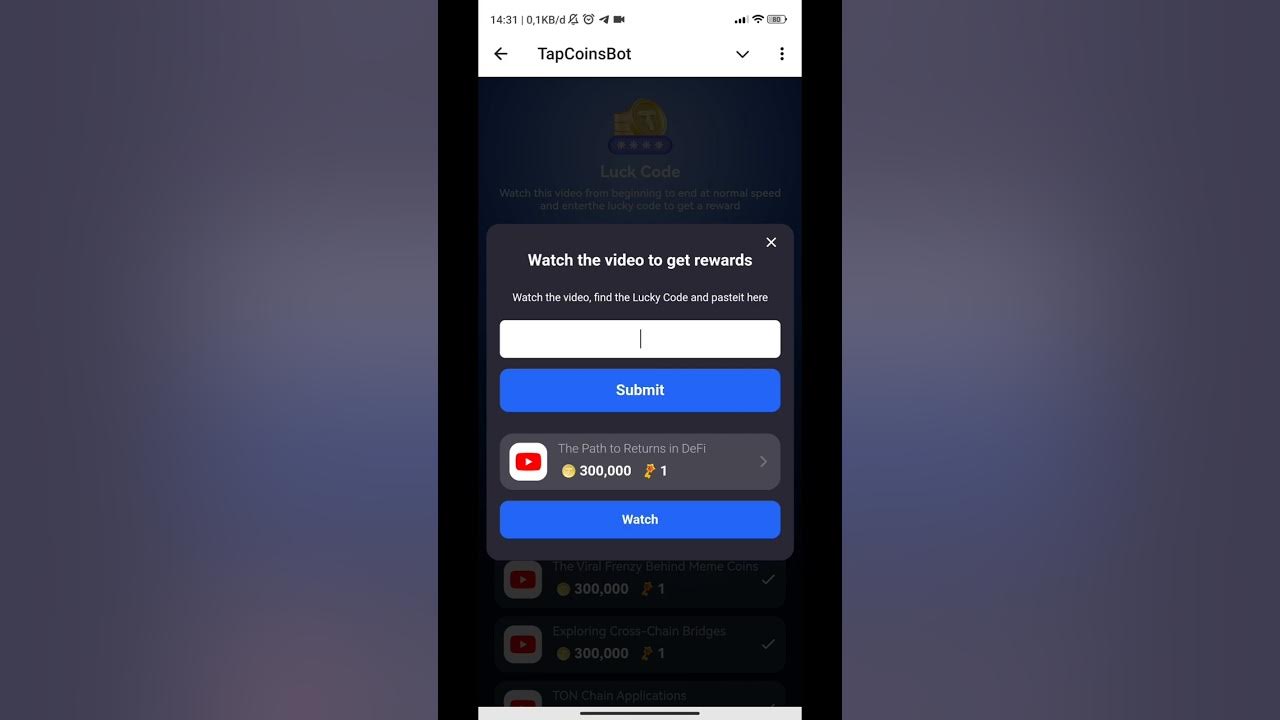 Tapcoinsbot luck code. Tapcoinsbot luck code