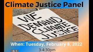 Climate Justice Panel Winter 2022