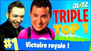 TRIPLE TOP1 EN MODE BLITZ ! (ft. Mickalow) ► FORTNITE