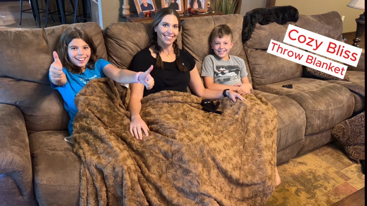 Cozy Bliss Faux Fur Throw Blanket Soft Plush Brown 55x70