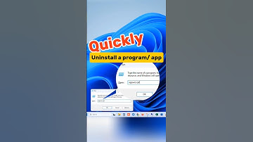 Quickly Uninstall a Program or App. #windows11 #windowsruncommand