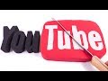 DIY How to Make Kinetic Sand Cake YOUTUBE Logo Surprise Sand Learn Colors