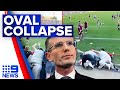 Calls for upgrades mount as dozens fall from collapsed grandstand at Sydney oval | 9 News Australia