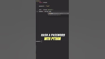 Hash a password with python #python #algorithm #coding #programming #code