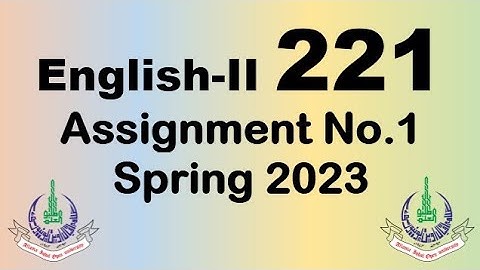 AIOU Code 221 Solved Assignment No.1 Spring 2023