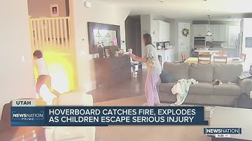 Hoverboard catches fire, explodes as children escape serious injury