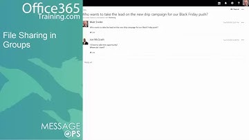 Office 365 Groups - File Sharing in Groups