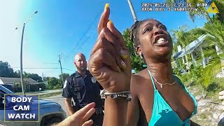 Wannabe Tough Girl Learns The Consequences Of Hitting A Cop