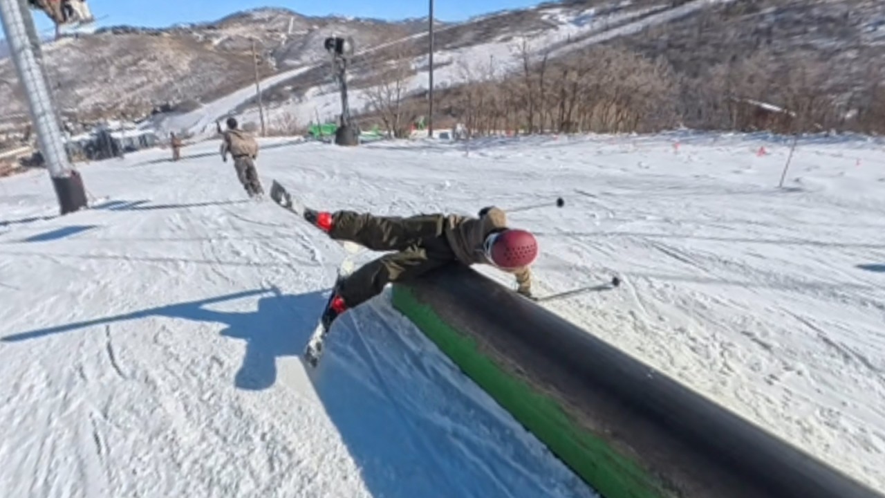 (POV) 11 Year Old Slides His First Rail 🤯