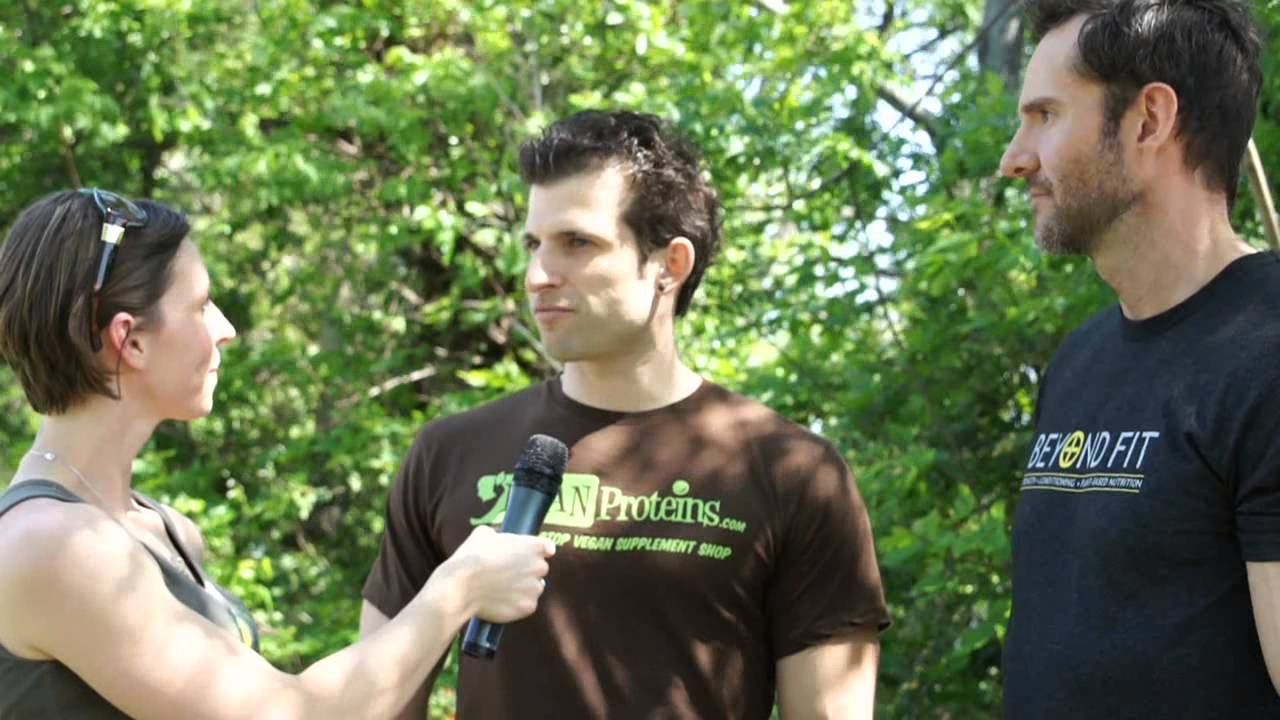 Naturally Fit talking about Plant Built Vegan Muscle at the Texas VegFest