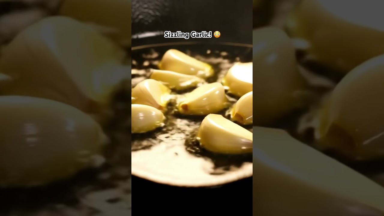 Sizzling Garlic in Hot Oil! 🔥