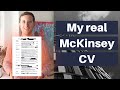 Jai postul chez mckinsey avec ce cv  et jai t admis cv de conseil en management