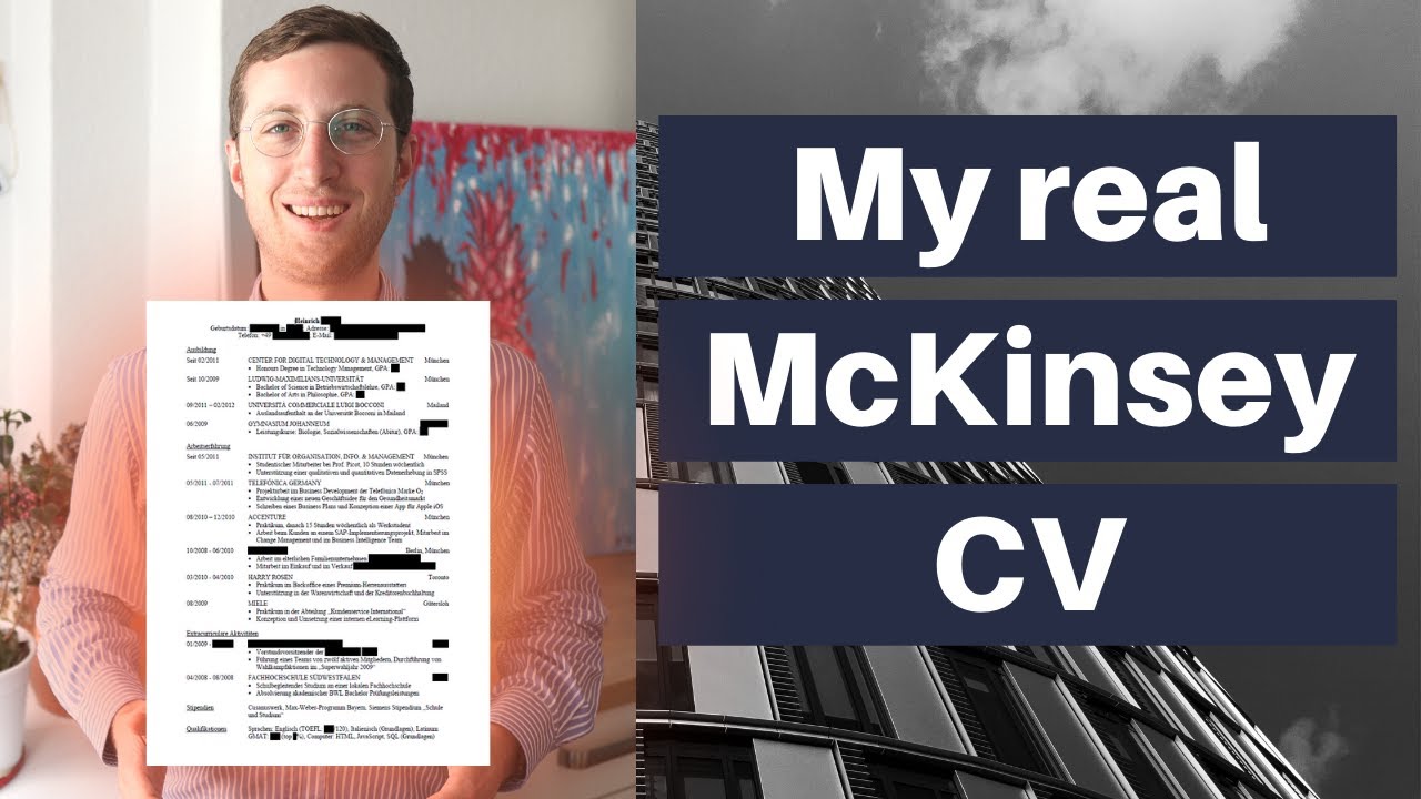 I Applied To Mckinsey With This Cv - And Got In (Management Consulting Resume)