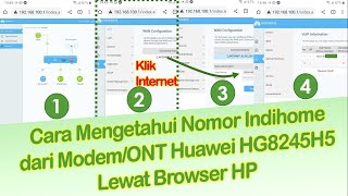 Cara Mengetahui Nomor Indihome dari Modem ONT Huawei HG8245H5 dari HP