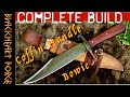 Coffin-Handled Bowie Knife: Hand-Forged Clip Point Blade and S-Guard (Complete Build)